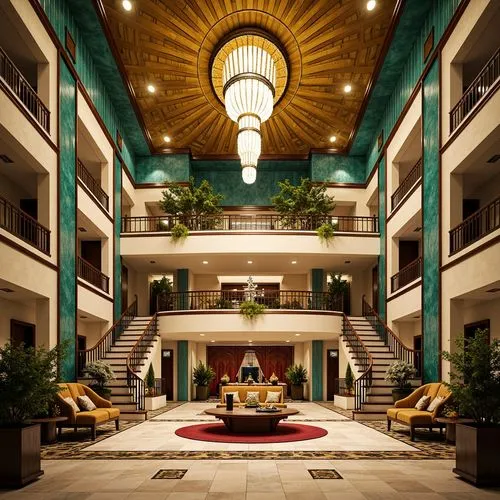 Community Center Art Deco Style Building Design Ideas