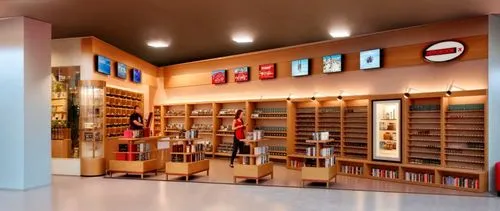 Area de passagem de shopping,a woman stands inside a bookstore with books on shelves,bookstore,book store,bookshop,book wall,bookshops,bookstores,bookseller,bookshelves,bookcases,gift shop,booksellers