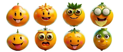 the oranges are wearing different expressions to be happy,fruits icons,fruit icons,pome fruit family,smilies,smileys,papayas,carotenoids,gap fruits,cartoon corn,my clipart,clipart,fruit vegetables,fru