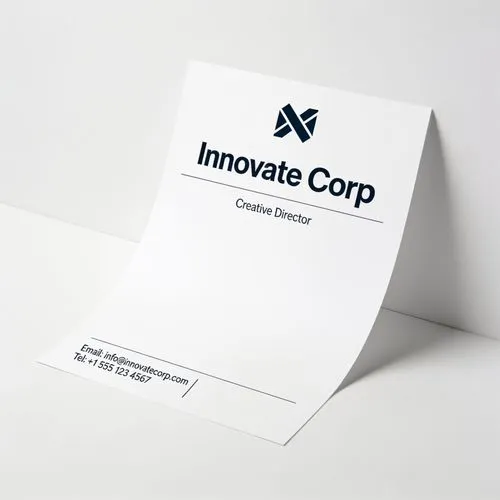 A minimalist and clean letterhead design. It features the new logo from the second image prominently at the top. The layout is inspired by the original letterhead in the first image but with a much si