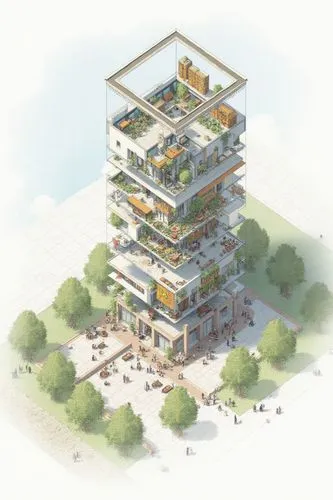 modular adaptive cubes cubical street furniture exploded axonometric













































,a large building that has some trees on the top,residential tower,cubic house,apartme