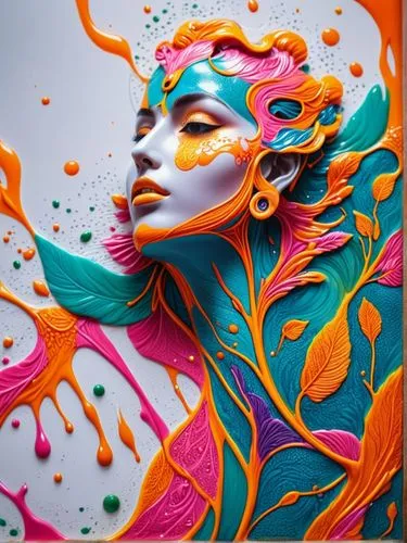 


Feurig-fließendes-acrylic-Silikonbasis-3D-Meisterwerk, tief in den relief hinein mit ornamente extrem Muster mamor schönen Zustand, 

Große Auswahl an Spitzenblätter in Grün, mit einem silicone-oil