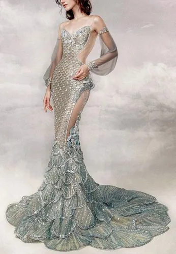 wedding gown sleeves, jewels decor,woman in a sequin and beaded gown,dyesebel,a floor-length dress,evening dress,dress form,filipiniana,ball gown,saloma,eveningwear,xiaoqing,madhuri,bridal gown,celest