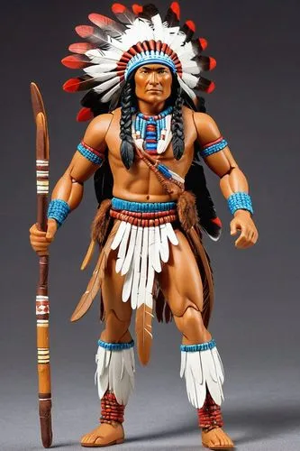  Action Figure， Full body,tatanka,tecumseh,huitzilopochtli,hunkpapa,chieftain,paleoindian,ndn,warbonnet,oglala,chieftan,meskwaki,american indian,arapaho,war bonnet,amerindien,the american indian,kachi