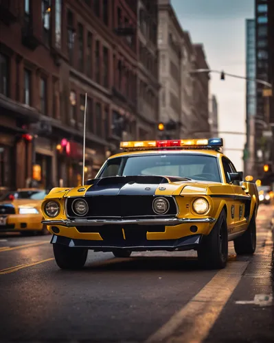 Ford mustang gt transformers baricade, police car, gotham city environment, shot on canon eos 5d, low angle,boss 302 mustang,boss 429,ford mustang,yellow taxi,ford mustang mach 1,ford mustang fr500,sh