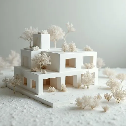 small part of a white building model






,a building made out of plastic that is on a snow covered surface,snow roof,model house,miniature house,winter house,voxel,snow house