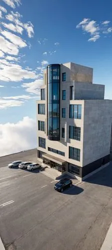 An ultra-realistic, photorealistic architectural visualization of the exact multi-story residential-commercial building shown in image_0.png. The scene is rendered in crisp, high-definition (8k resolu