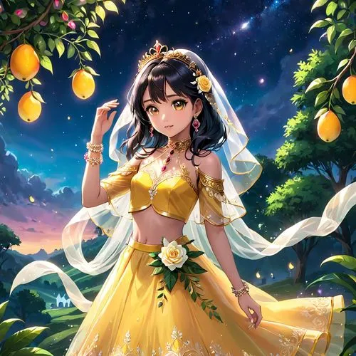Fairy Garden 0.4,lemon background,citrus,fruit blossoms,sun bride,oranges,yellow peach,night-blooming jasmine,flower fairy,kumquat,jasmine blossom,fairy galaxy,belle,lemon wallpaper,fairy tale charact
