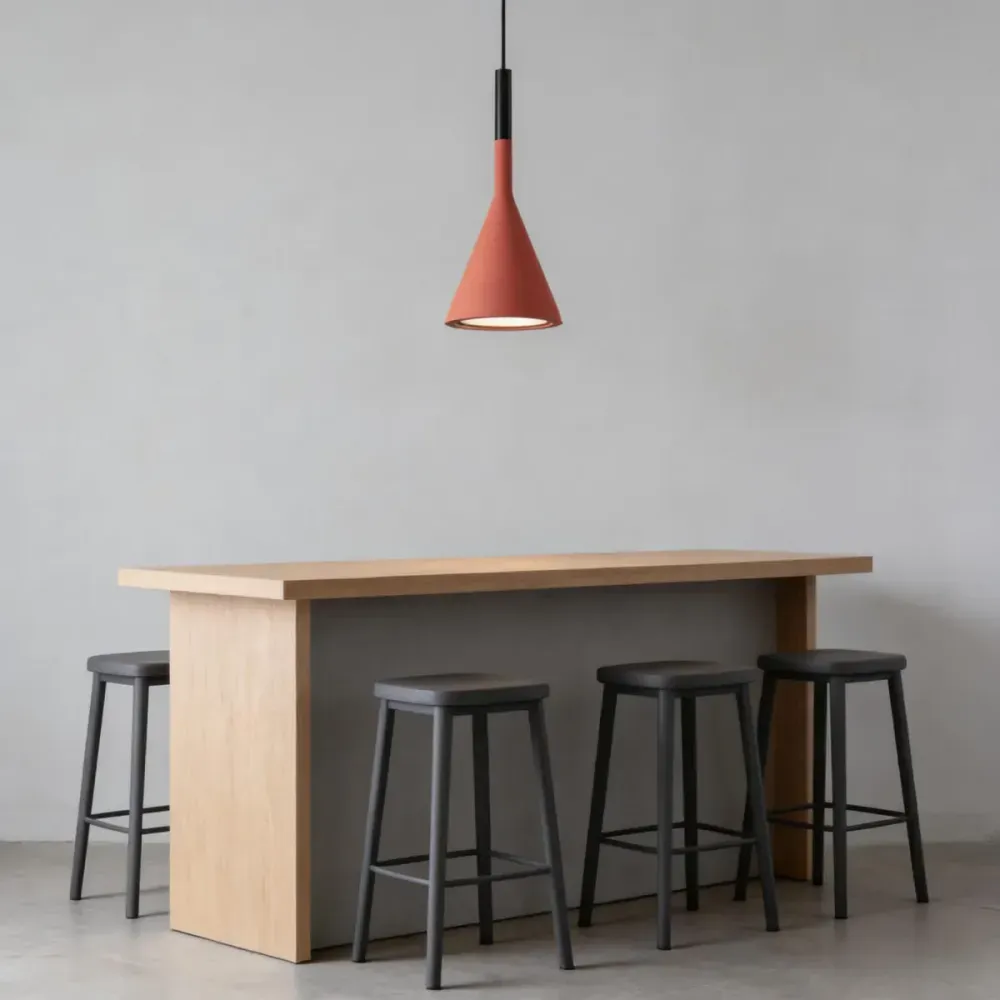 Conical Concrete Pendant Light