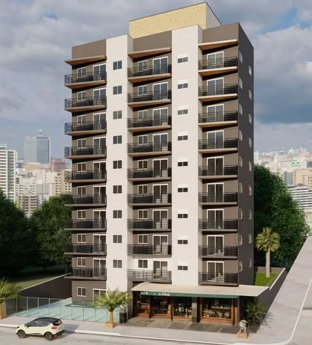 Loja comercial de rua, loja moderna,a very tall building next to a parking lot,residencial,condominia,inmobiliaria,lodha,appartment building,italtel,residential tower,zorlu,evagora,unitech,condominium