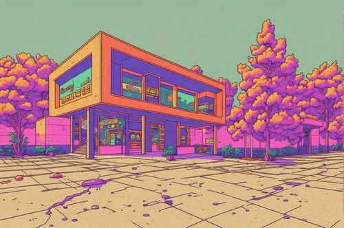 Architecture Drawing
,the house is pink, yellow and blue,suburbia,suburban,kaleidoscape,pink squares,aesthetic,suburu,suburbs,suburb,tekmeh,vapor,Unique,Pixel,Pixel 04