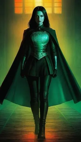 COMIC STYLE, COMIC ART, CREATIVE COMIC STYLE, COLORFUL COMIC ARTWORK WITH awesome ELEMENTS,the character from the television series the green hornet,caped,gatekeeper,krypton,count,villainous,figure of
