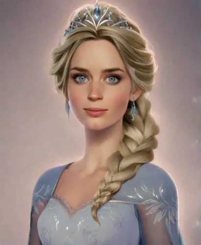 Ice queen (Elsa:1.3) in Disney animation movie Frozen. Ice queen, wears a gown in a stunning shade of ice blue, evoking a sense of elegance and enchantment. a fitted bodice with long sleeves, often ma