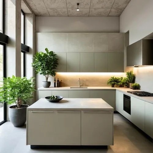 verde salvia,the kitchen has a center island and a stove,modern kitchen interior,tile kitchen,modern kitchen,kitchen design,modern minimalist kitchen,corian,kitchen interior,kitchen,kitchens,kitchen c
