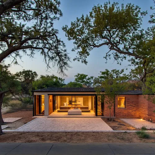1building,the view of a house from the street,dunes house,amanresorts,cubic house,bushveld,prefab,timber house,marfa,eichler,mid century house,clay house,siza,cube house,chidzikwe,kgalagadi,bohlin,res