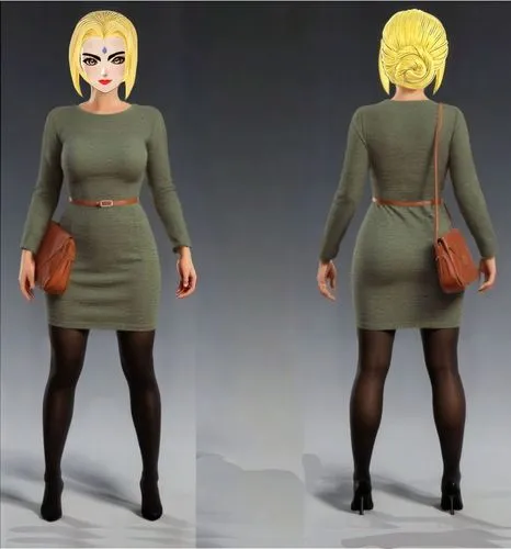 REPLACE THE SELECTED PART WITH THE ORIGINAL LIGHTER SKIN TEXTURE, MAKE HER SKIN TONE LIGHTER, SAME AS THE CHARACTER'S FACE.,a woman in a green dress wearing stockings,model years 1958 to 1967,fashion 