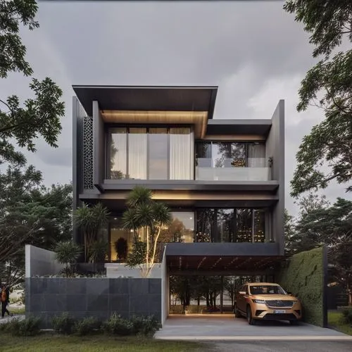 ALL BLACK THEME, BLACK CLADDING, 4K ULTRA REALISTIC, ON A CLEAR DAY,modern house,modern architecture,cube house,cubic house,residential house,dunes house,two story house,timber house,beautiful home,mo