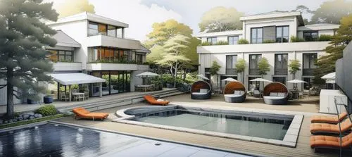 Artistic Haven Residence,luxury property,landscaped,luxury home interior,luxury home,penthouses,resort,luxury real estate,pool house,outdoor pool,render,redevelop,modern house,holiday villa,mansions,m