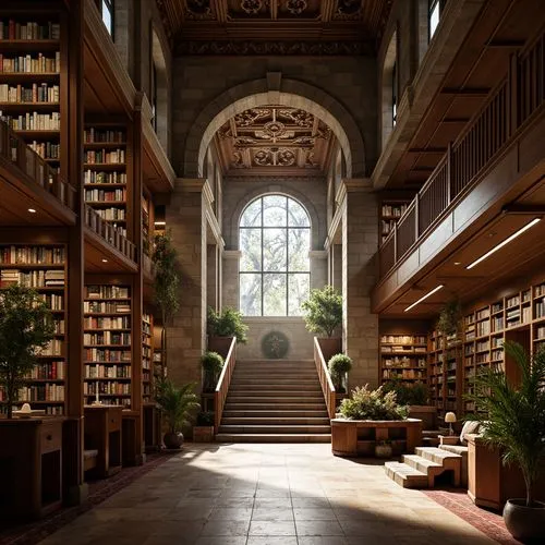Library Renaissance Style Architecture Design Ideas