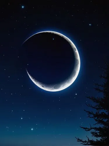 Night sky, celestial, stars twinkling, full moon, crescent moon, lunar eclipse, galaxy, nebula, aurora borealis, shooting star, comet, planetary orbit, dark blue gradient background, glittering diamon