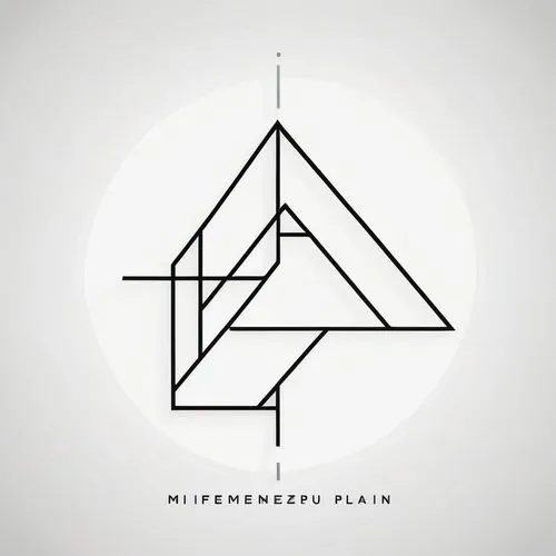 Minimalist monogram-style logo using the letters "A" and "P" for the architecture firm "Allgemeiner Plan". Clean, geometric lines. Black and white or monochrome. The design should feel architectural –