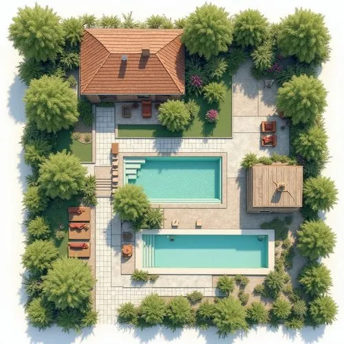 design modern garden inspired by coastal italian town in 8k technical drawing floor plan rectangular shape


,an aerial view of a large pool and some trees,pool house,holiday villa,small house,houses 