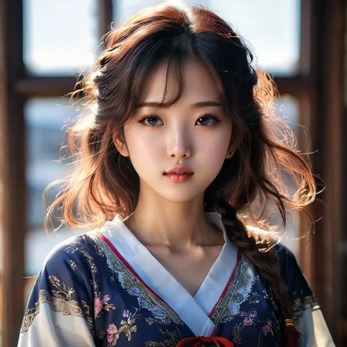 korean beautiful anime girl ,a young woman with a flower decoration on her lap,hanbok,chuseok,gisaeng,jinyu,kyeong,wonju,korean,yoeun,seowon,xiuyun,hanfu,mongolian girl,jangmi,soju,siyu,oriental girl,