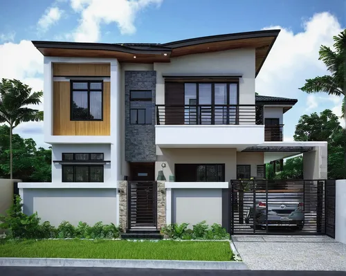 2 storey modern small houses with gate of philippines for House design philippines 2 storey,floorplan home,modern house,3d rendering,two story house,house floorplan,residential house,exterior decorati