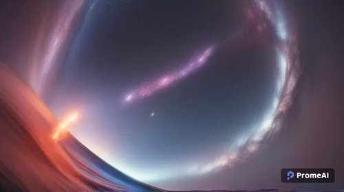COMET HALLEY TRAVELING THROUGH SPACE and creating atomic glow