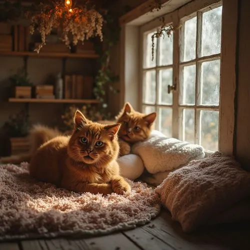 A cozy,two small white ,sweaters