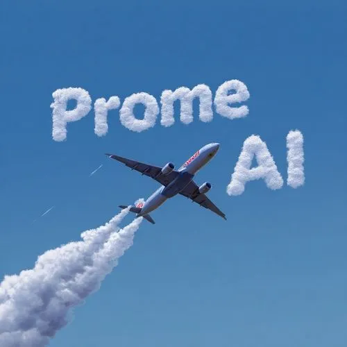 change the word "LOVE U" to the word "Prome AI",a plane flying in the sky and a cloud of smoke behind it,promised,promise,airdromes,promptness,programmatic,propound,promises,prognoses,prompt,prompter,