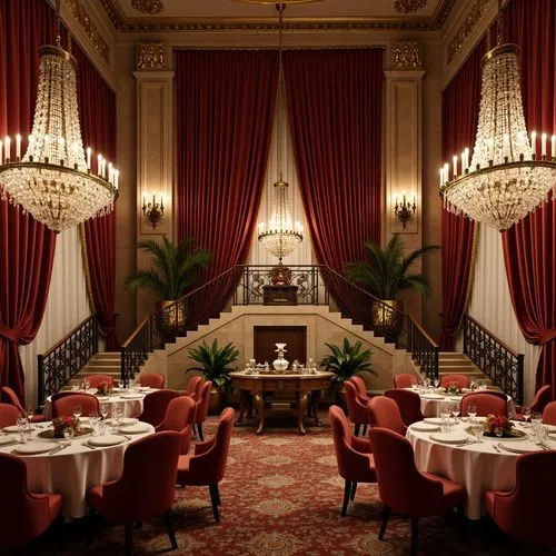 Dining Hall Romanticism Style Architecture Design Ideas