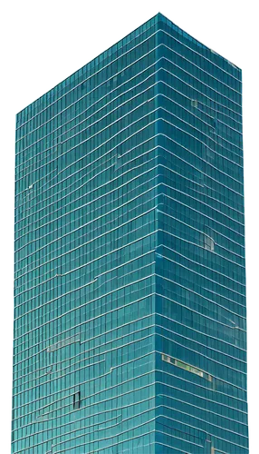 Modern skyscraper, glass facade, steel structure, symmetrical architecture, cityscape background, cloudy sky, afternoon sunlight, 3/4 composition, shallow depth of field, warm color tone, cinematic li