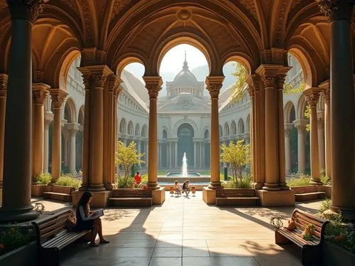 Rural Cultural Center Romanesque Style Design Ideas