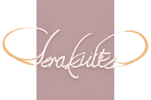 Delicate, cursive script font, pastel pink, golden accents, ornate swirls, minimalist design, simple shape, elegant lines, subtle gradient effect, soft lighting, centered composition, transparent back