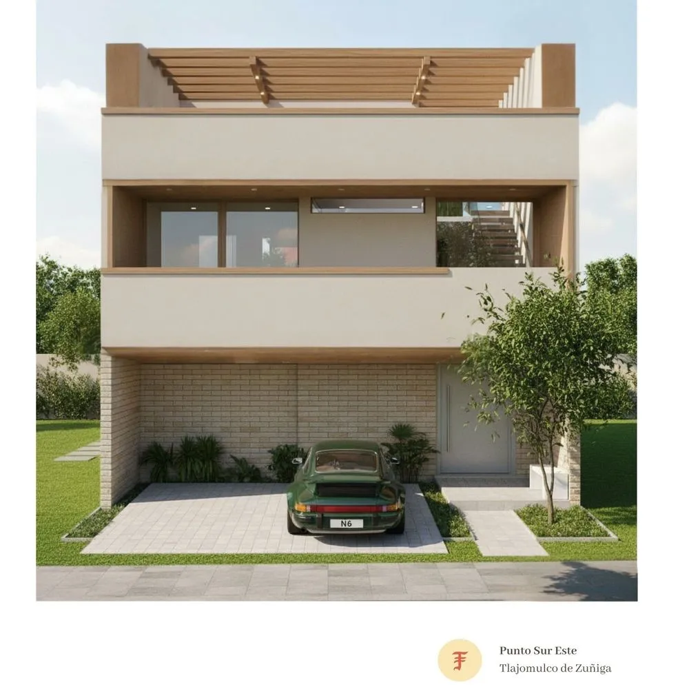 a house with a car parked in the driveway