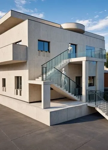 An ultra-realistic, photorealistic architectural visualization of the exact multi-story residential-commercial building shown in image_0.png. The scene is rendered in crisp, high-definition (8k resolu