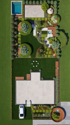an overhead view of a house and garden,garden design sydney,landscaped,landscape design sydney,golf lawn,garden elevation,floorplan