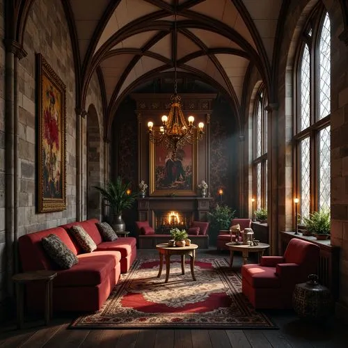 Gothic Style Breakfast Nook Interior Design Ideas