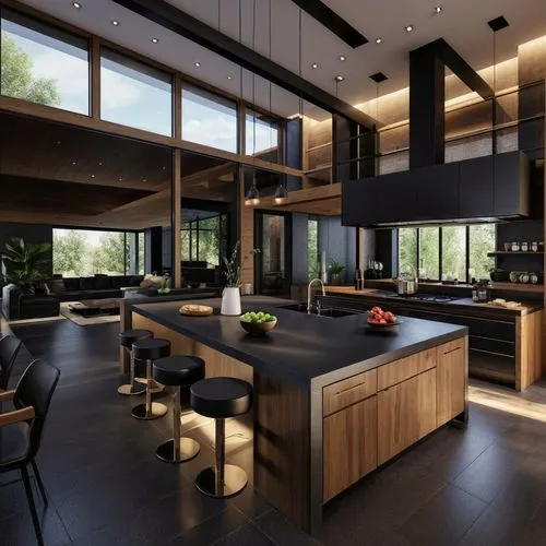 modern kitchen interior,modern kitchen,kitchen design,modern minimalist kitchen,interior modern design,dark cabinets,kitchen interior,dark cabinetry,luxury home interior,big kitchen,penthouse apartmen