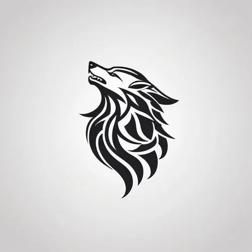 A logo featuring a roaring Wolf standing on its hind legs, facing left, depicted in a strong and traditional design. The Wolf symbolizes strength, tribe, synergies,authority, and prestige. The overall