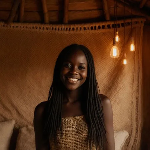 girl, solo, upper body, smile, long hair,
,a young lady in a dress smiles in front of some lights,afar tribe,a girl's smile,afar,girl in a historic way,smallholder,young girl,aborigine,thatched,unreac