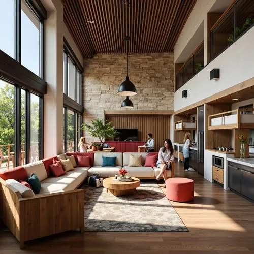 International Style Student Hall Design Ideas
