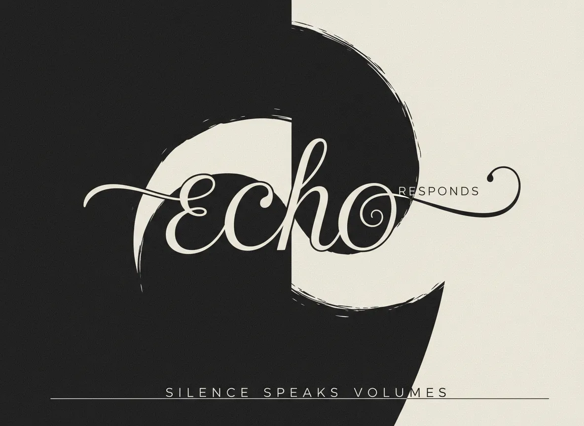 एक AI-जनित पोस्टर जो एक एकल, सुंदर टाइपोग्राफिक तत्व को उजागर करने के लिए नेगेटिव स्पेस का कुशलता से उपयोग करता है।