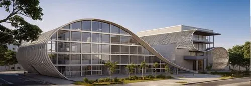 building with parking podium,biotechnology research institute,glass facade,modern architecture,futuristic architecture,modern building,contemporary,cubic house,building honeycomb,facade panels,new bui