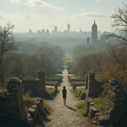the person walks up a path surrounded by trees,burbury,schenley,rivington,woodlawn,greenwich,manhattanville,pemberley,manhattan,central park,overlook,highgate,crewdson,kensington,crownpoint,thoroughgo