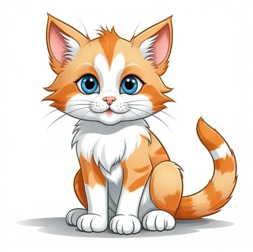a small cute orange and white cat,firestar,ginger kitten,orange tabby cat,calico cat,orange tabby,red tabby,kittu,riverclan,cartoon cat,fireheart,ginger cat,breed cat,kitka,cat vector,korin,garrison,m