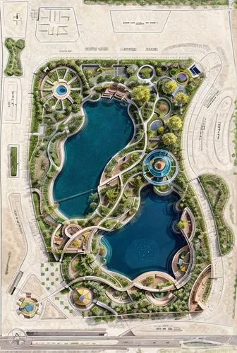 Embark on an enchanting journey through Aswan, Egypt, with this landscape site plan design that pays homage to the vibrant Nubian culture and ancient Egyptian style. Drawing inspiration from arches, t