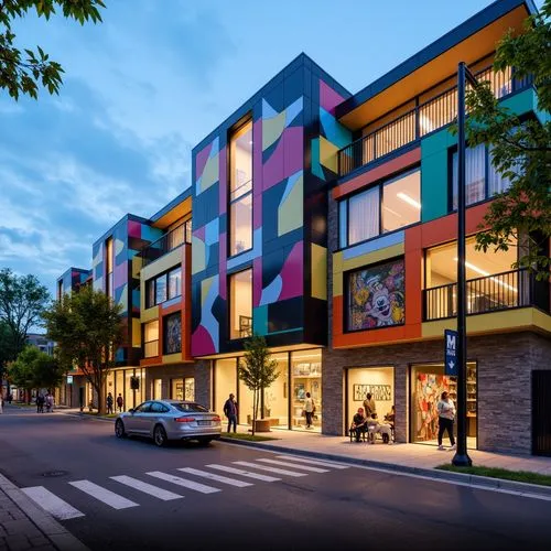 Community Postmodernism Style Architecture Design Ideas