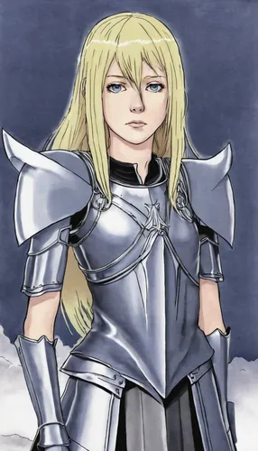 Claymore by Satomi88,female warrior,joan of arc,paladin,cuirass,knight armor,knight star,armored,crusader,armor,armour,swordswoman,breastplate,heavy armour,silver,caerula,minerva,knight,vexiernelke,ne